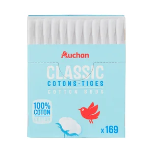 PRODUCTO ALCAMPO Bastoncillos de algodón 100% 169 uds.