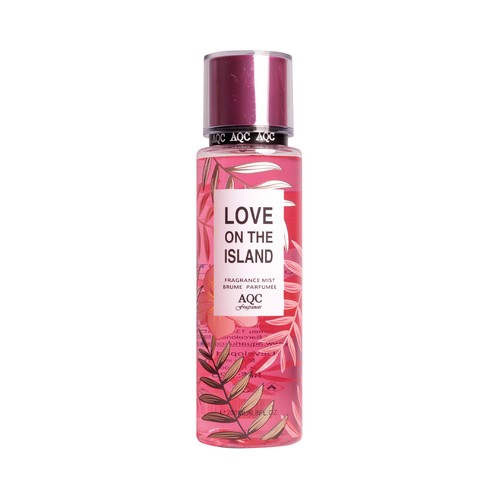 Eau de toilette para mujer con vaporizador en spray AQC FRAGANCES Love on the island 200 ml.