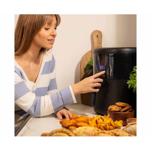 Freidora de aire CECOTEC Cecofry Bombastik 6000, 1700W, capacidad 6L, temporizador, pantalla táctil, control táctil, 12 programas.