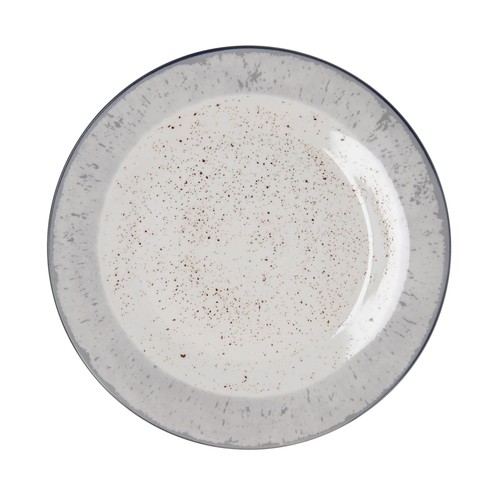 Plato llano 27cm porcelana color gris. QUID