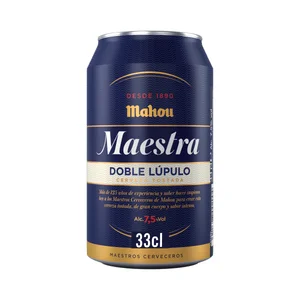 MAHOU MAESTRA Cerveza tostada doble lúpulo lata de 33 cl.
