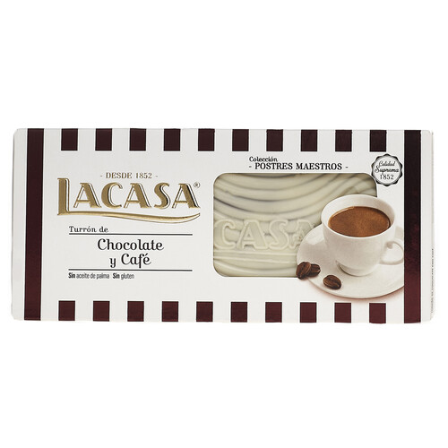 Turrón de chocolate y café LACASA 225 g.