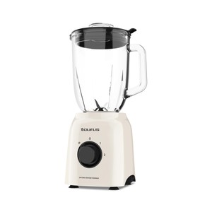 Imagen de Batidora de vaso TAURUS Óptima JB800C, 1500W, 2 velocidades + Turbo, jarra de cristal 1,8L. Pica hielo.