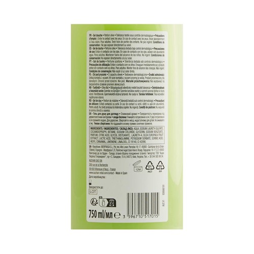 COSMIA Gel para baño o ducha con perfume de oliva 750 ml.