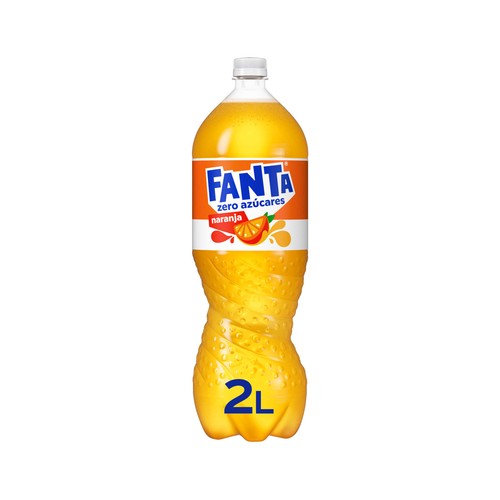 FANTA ZERO Refresco de naranja sin azúcares añadidos botella de 2 l.