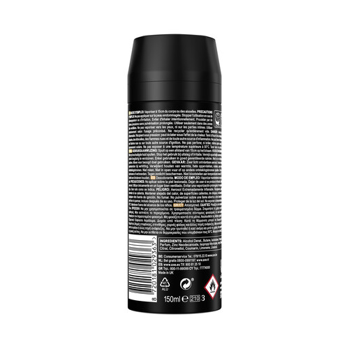 AXE Dark temptation Desodorante en spray para hombre con protección anti-transpiante hasta 48 horas 150 ml.