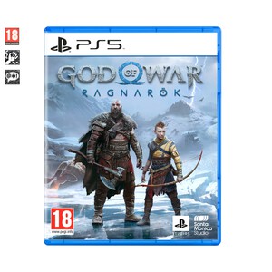 Imagen de God of War Ragnarök para Playstation 5. Género: acción. PEGI: +18.