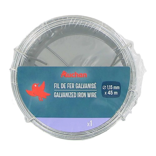 Alambre galvanizado 1,15mm x 45m, AUCHAN