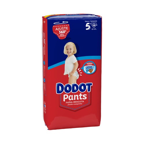 DODOT Pants (braguitas) de aprendizaje talla 5 (12-17 kg) 58 uds.