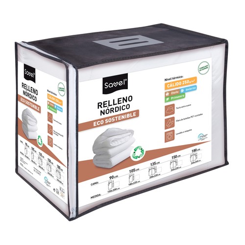 Relleno nórdico cama 135cm, 250g/m², SAVEL Eco Sostenible.