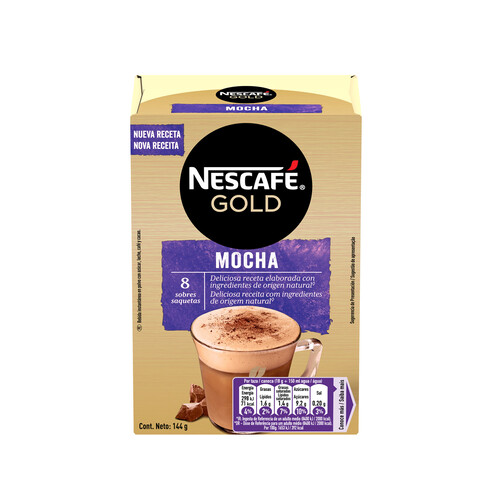 NESCAFÉ GOLD Café soluble capuccino Mocha 8 uds.x 18 g.