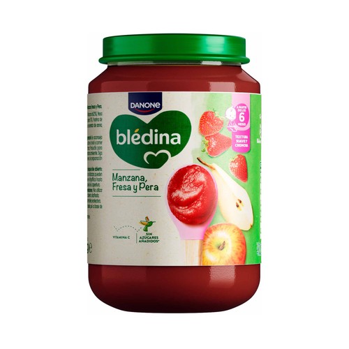 BLÉDINA de Danone Tarrito de fruta (manzana, pera y fresa), a partir de 6 meses 200 g.