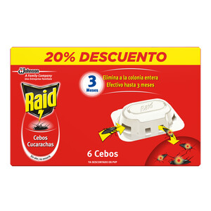 RAID Cebos cucaracha RAID 6 uds. x 2,5 g.