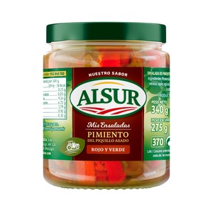 Imagen de ALSUR Ensalada de pimientos rojos y verdes 275 g.