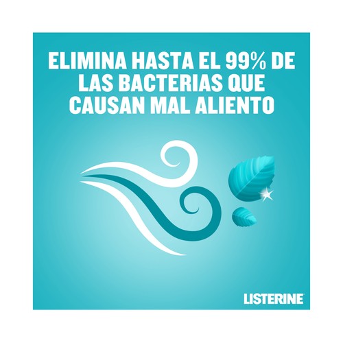 LISTERINE Enjuague bucal de uso diario sin alcohol con sabor suave a mentol 500 ml.