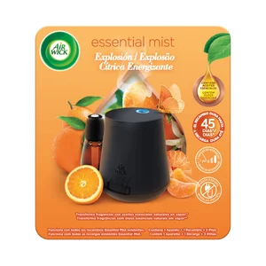 AIR WICK Essential mist Ambientador difusor de aceites esenciales explosión cítrica energizante.