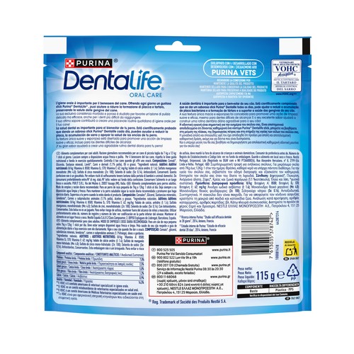 PURINA DENTALIFE Snack dental para perros de raza pequeña,  5 uds. 115 g.