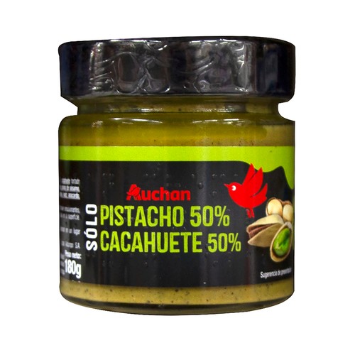 PRODUCTO ALCAMPO Crema de pistacho (50%) y cacahuete (50%) 180 g.