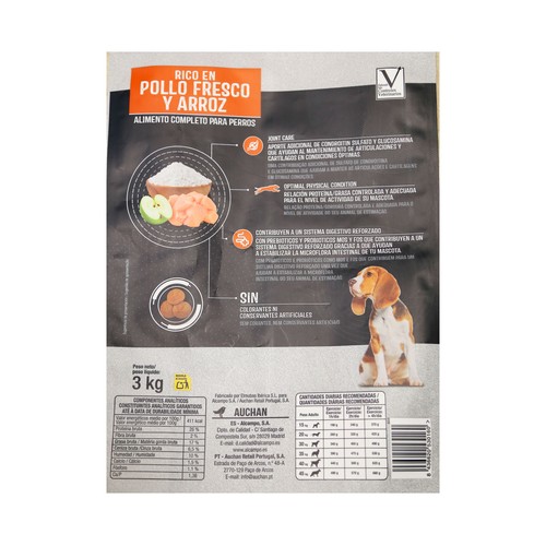 PRODUCTO ALCAMPO Alimento de perro seco de pollo y arroz expert 3 kg.