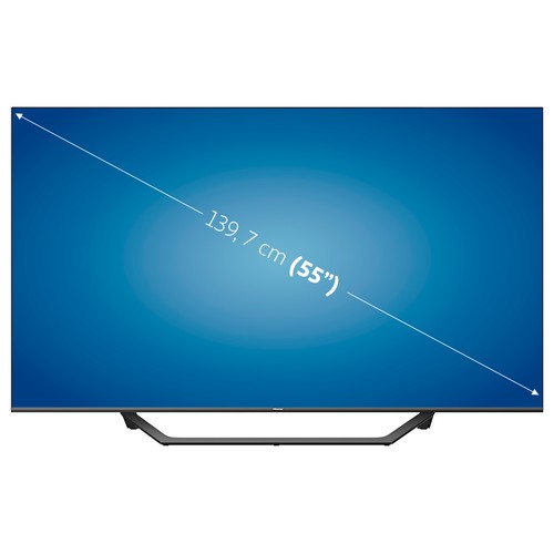 Televisión 139,7 cm (55") QLED HISENSE 55A7GQ 4K, HDR10+, SMART TV, WIFI, BLUETOOTH, TDT HD, USB reproductor y grabador, 3HDMI, 210HZ.