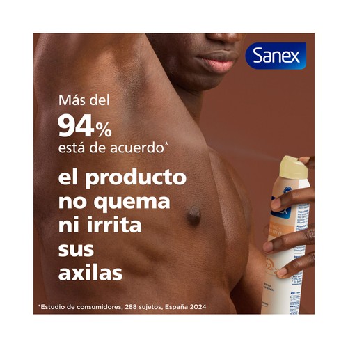 SANEX Dermo + sensitive Desodorante en spray para mujer anti transpirante hasta 72 horas 200 ml.