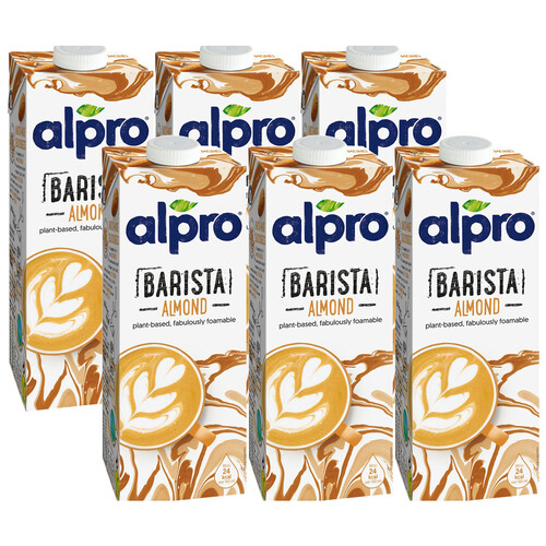 Bebida de almendras 100% vegetal, especial para café ALPRO Barista 6 x 1 l.