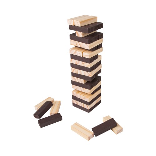 Juego de mesa de habilidad y pulso Torre de madera, desde 2 jugadores, ONE TWO FUN ALCAMPO.