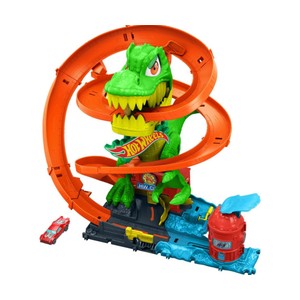 Imagen de T-Rex vs estación de bomberos HOT WHEELS.