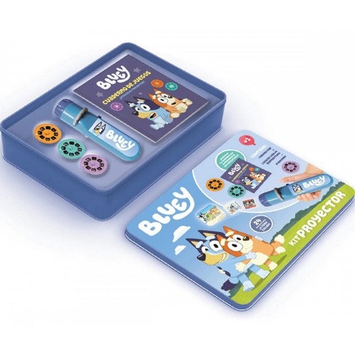 Kit proyector con libro de cuentos BLUEY.