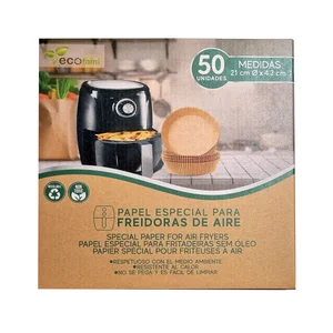 ECOFAMI Molde de papel especial para freidora de aire 21x4,2 cm ECOFAMI 50 uds.