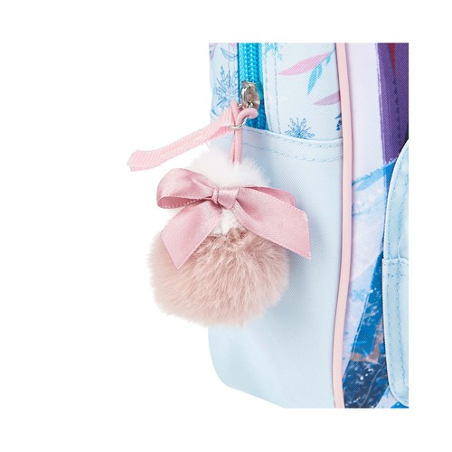 Mochila preescolar color rosa diseño FROZEN DISNEY 20x29x6cm.