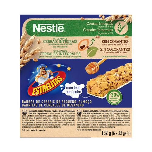 NESTLÉ Barritas de cereales NESTLÉ Estrellitas 6 x 22 g.