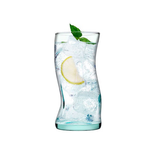Pack de 4 vasos transparentes, con capacidad de 440cc, recycled amorf PASABACHE.