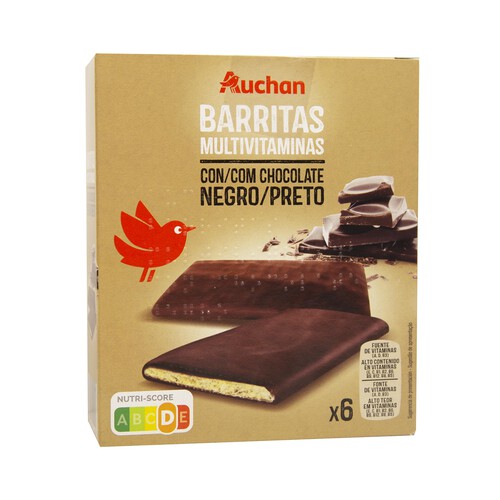 PRODUCTO ALCAMPO Barritas multivitaminas con chocolate negro PRODUCTO ALCAMPO 120 g.