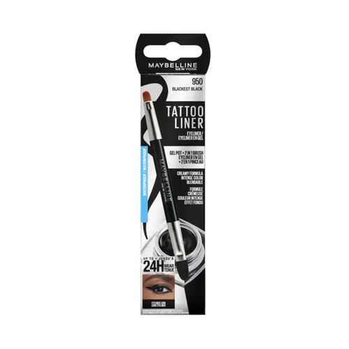 MAYBELLINE Tatto liner tono 950 Blackest black Delineador de ojos en gel.