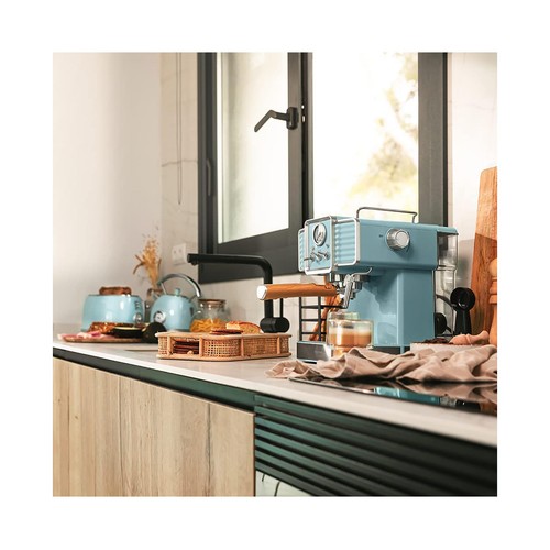 Cafetera espresso CECOTEC Express Power Espresso 20 Tradizionale Light Blue, 20bar, vaporizador, manómetro.