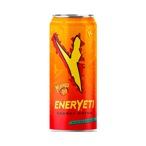 Bebida energética sabor mango ENERYETI lata de 50 cl.