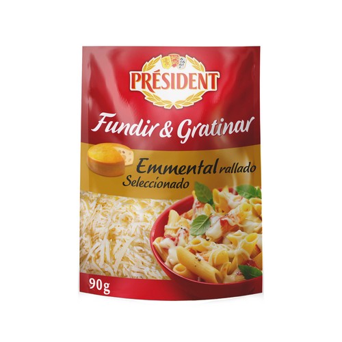 PRÉSIDENT Queso rallado Emmental PRÉSIDENT 90 g.