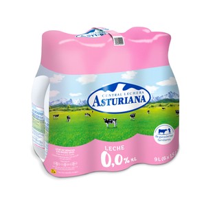 Imagen de CENTRAL LECHERA ASTURIANA Leche de vaca desnatada (0,0% materia grasa) de origen español 6 x 1.5 l.