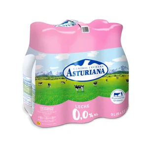 CENTRAL LECHERA ASTURIANA Leche de vaca desnatada (0,0% materia grasa) de origen español 6 x 1.5 l.
