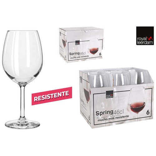 Copa de vidrio para vino, 0,46 litros, ROYAL LEERDAM.
