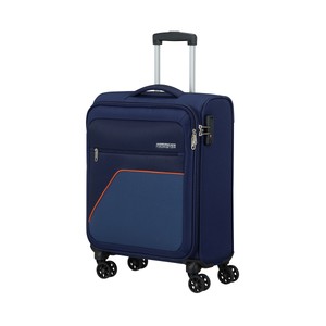 Imagen de Maleta mediana tipo trolley Sky Surfer de 55cm, 8 ruedas, color azul oscuro, AMERICAN TOURISTER.