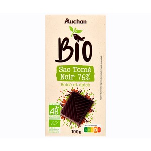 Imagen de PRODUCTO ALCAMPO Bio Chocolate negro Santo Tomé (76%) procedente de agricultura ecológica 100 g.