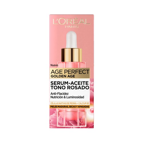 L´ORÉAL PARIS Age perfect golden age Sérum nutri-iluminador con acción anti-flacidez, para pieles maduras secas y apagadas 30 ml.