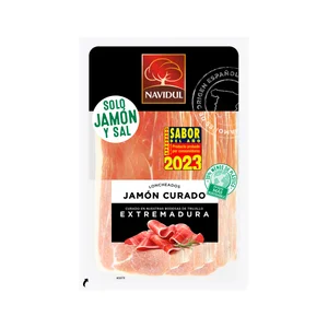 NAVIDUL Jamón curado en Extremadura, cortado en lonchas NAVIDUL 96 g.