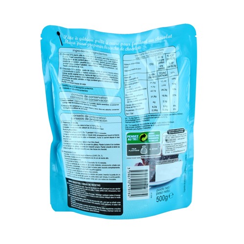 PRODUCTO ALCAMPO Masa para preparar bizcocho de chocolate 500 g.