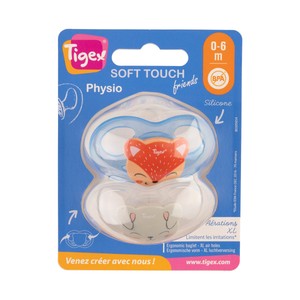 Chupete Fisiológico 100% Silicona 0-6 Meses, Tigex.