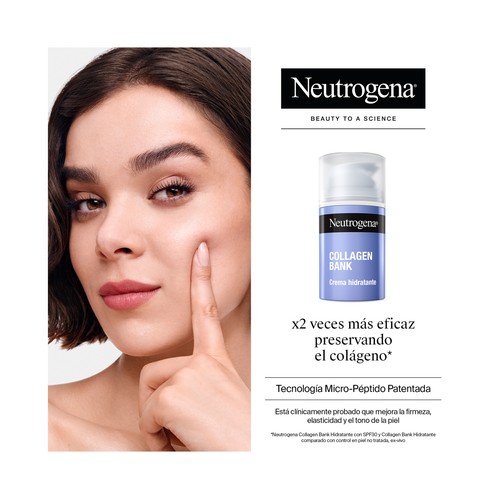 NEUTROGENA Collagen bank Crema hidratante facial de noche anti-edad con colágeno y Bakunchiol 50 ml.
