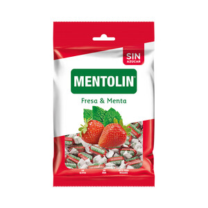 Imagen de MENTOLIN Caramelos de fresa mentolada 115 g.