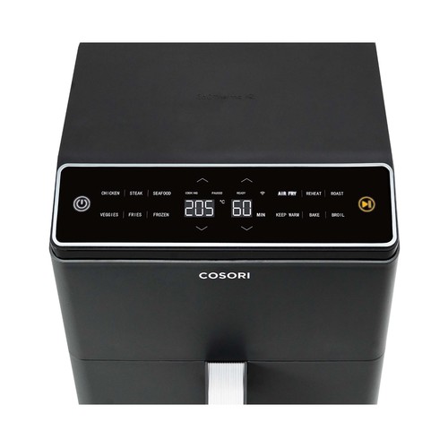 Freidora sin aceite, 6,4L, 1700W, COSORI Dual Blaze Chef Edition, Wi-Fi, 12 funciones, temporizador.